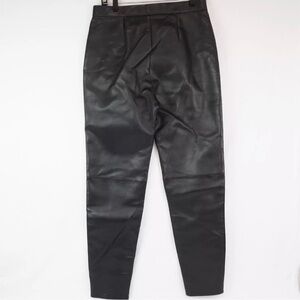 Celine Soft Leather (Lamb) Zip-Leg Black Pants